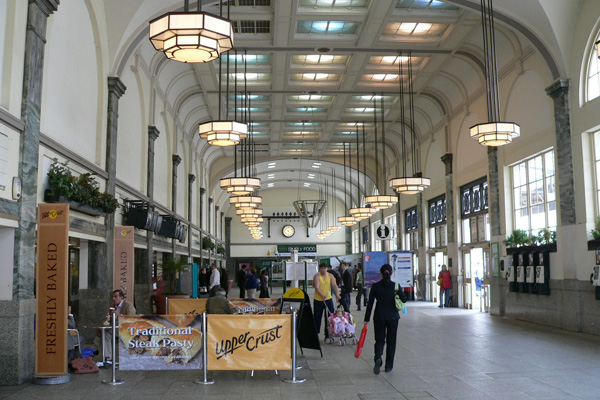 Central Cardiff Station concourse
